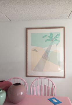 Huge beach theme painting.