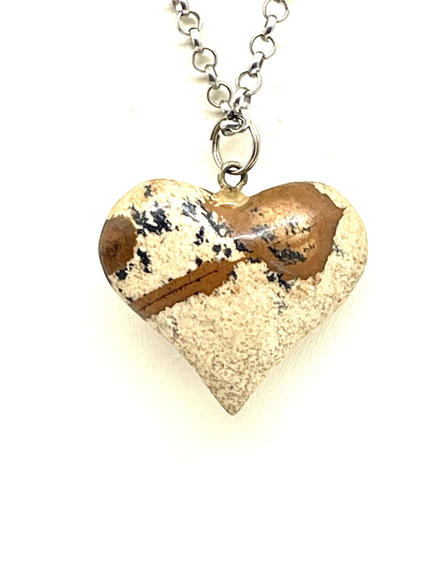 30-34” Jasper Heart Necklace