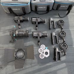 3x Nanlite Forza 60C Bundle + Spotlight & Fresnel