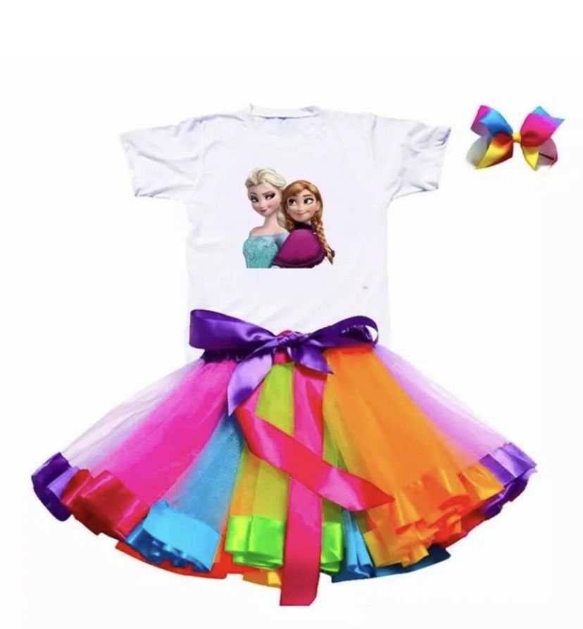 Frozen 4T Elsa Party Dress Tutu Outfit 