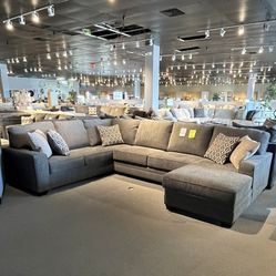Grey 3PC Chaise Sectional Couch
