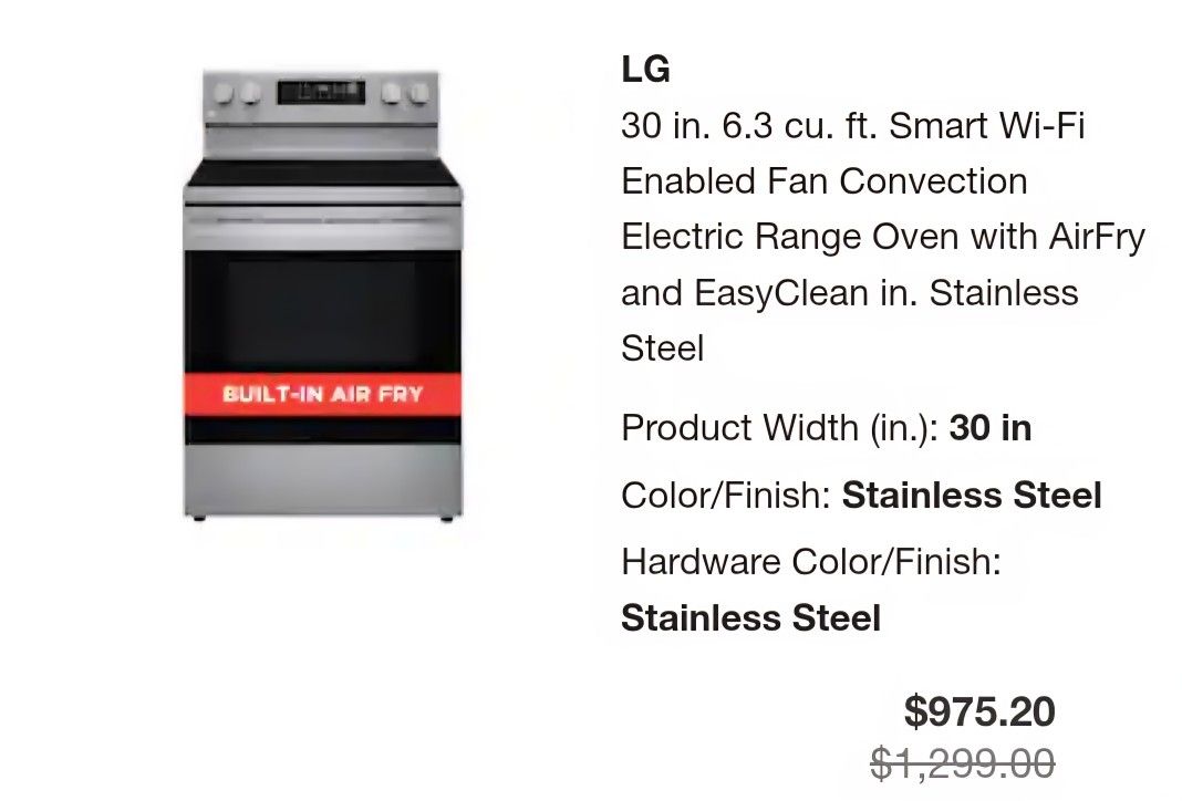 LG Electric Range