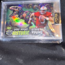 Rare Steve Young 49ers Dino Might Wild Card Football Card # 2/25