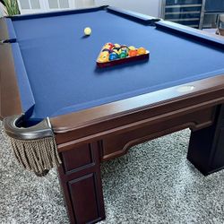 Olhausen Pool Table With Accessories 