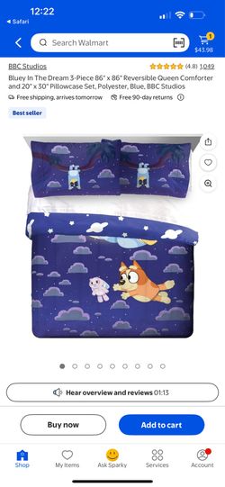 Bluey queen comforter and pillowcases