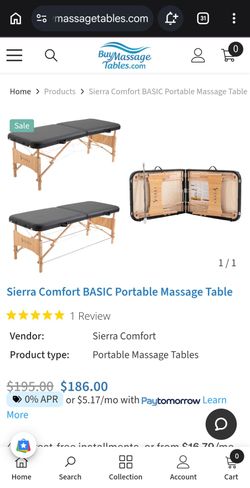 Portable massage table