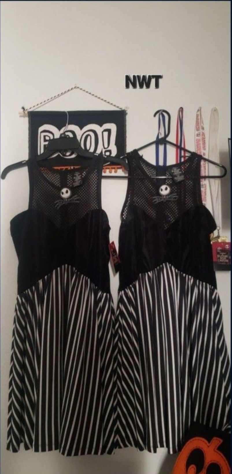 Disney's Womens Nightmare Before Christmas Jack Skellington Halloween Costume Dress Medium 