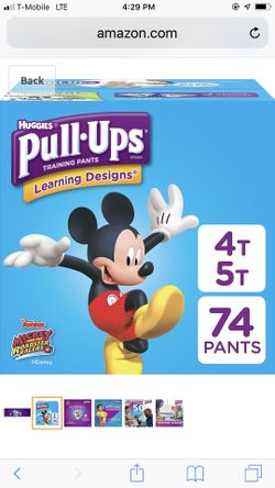 Pull ups 4t-5t 74 diapers Brand new in the box