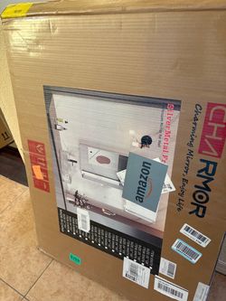 Silver Metal Framed Bathroom Wall Mirror
