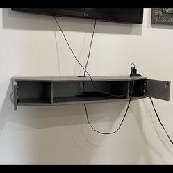 Floating TV stand wall mounted for media console and storage cabinet