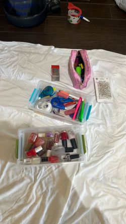 Office supplies and nail polish