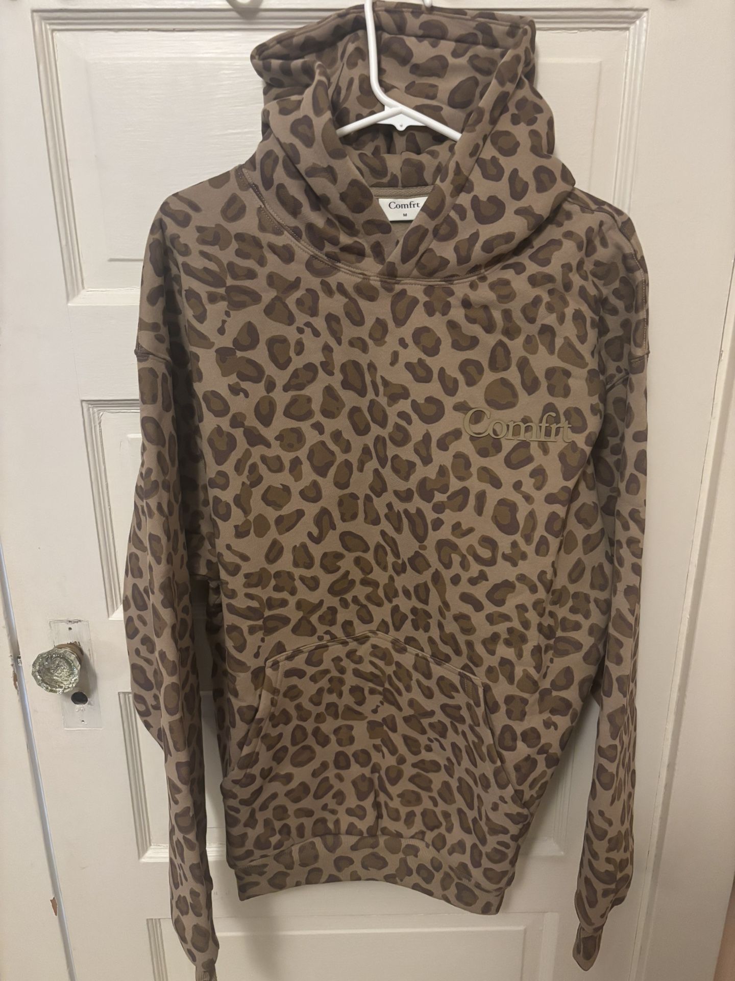 Comfort Hoodie, Leopard Print Med