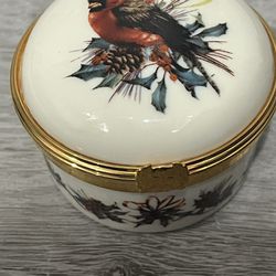 Lenox Red Cardinal Porcelain Trinket Box