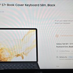 1)Samsung Galaxy Tab S8+ Galaxy Tab S7 FE Book Cover Keyboard Slim Black. 2 more