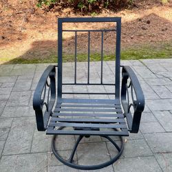 Metal outdoor chair.