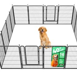 Extra large 40” height 16 panels pet dog corral playpen gate safe indoor outdoor camp yard house new