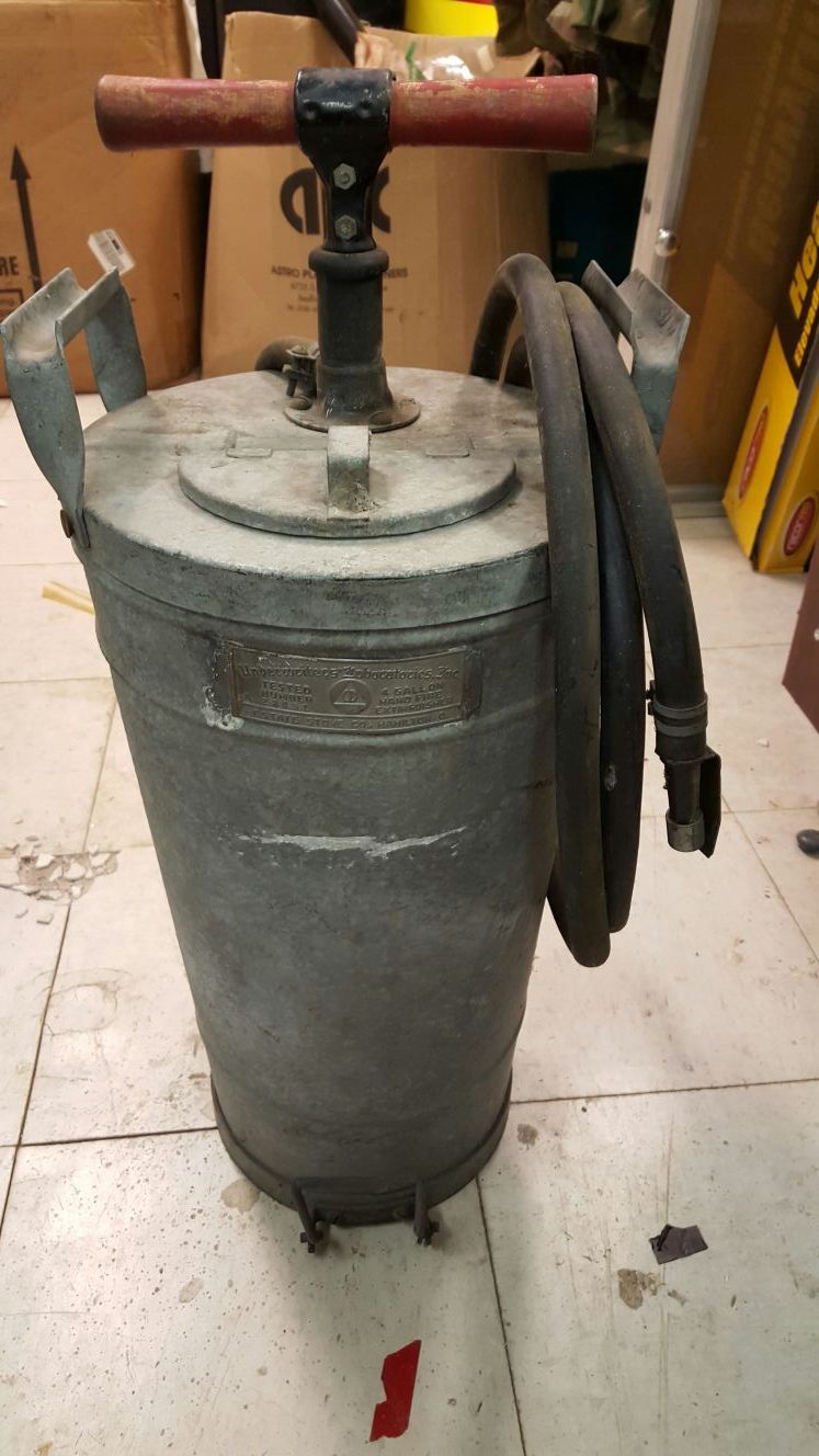 1920s Estate Stove Co fire extinguisher
