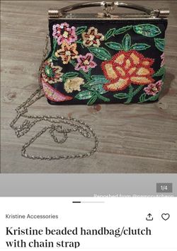 Kristine beaded clutch vintage