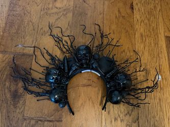 Halloween black Skull crown