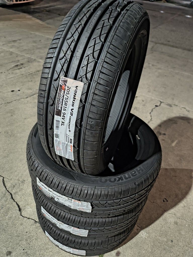 205/55/16 New Tires Set Of 4 Hankook Installed And Balanced