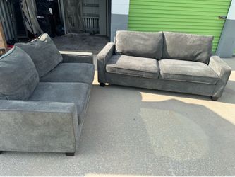Grey sofas