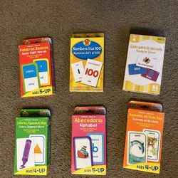Bundle Of SPANISH/ENGLISH Flash Cards For Kids, AGES 4-UP, Excellent Condition