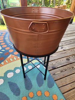 Rustic Beverage Cooler Decoration on Legs - $30