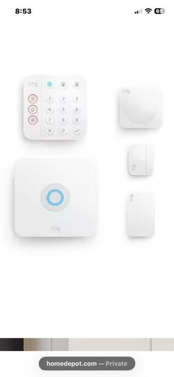 Ring five piece alarm sensor set from Home Depot new in box