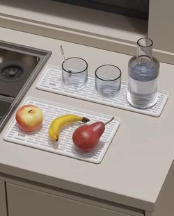 New Kitchen/Bathroom Drain Tray / Dish Drying Rack – Long Countertop Drip Tray 15.5” × 3.9”