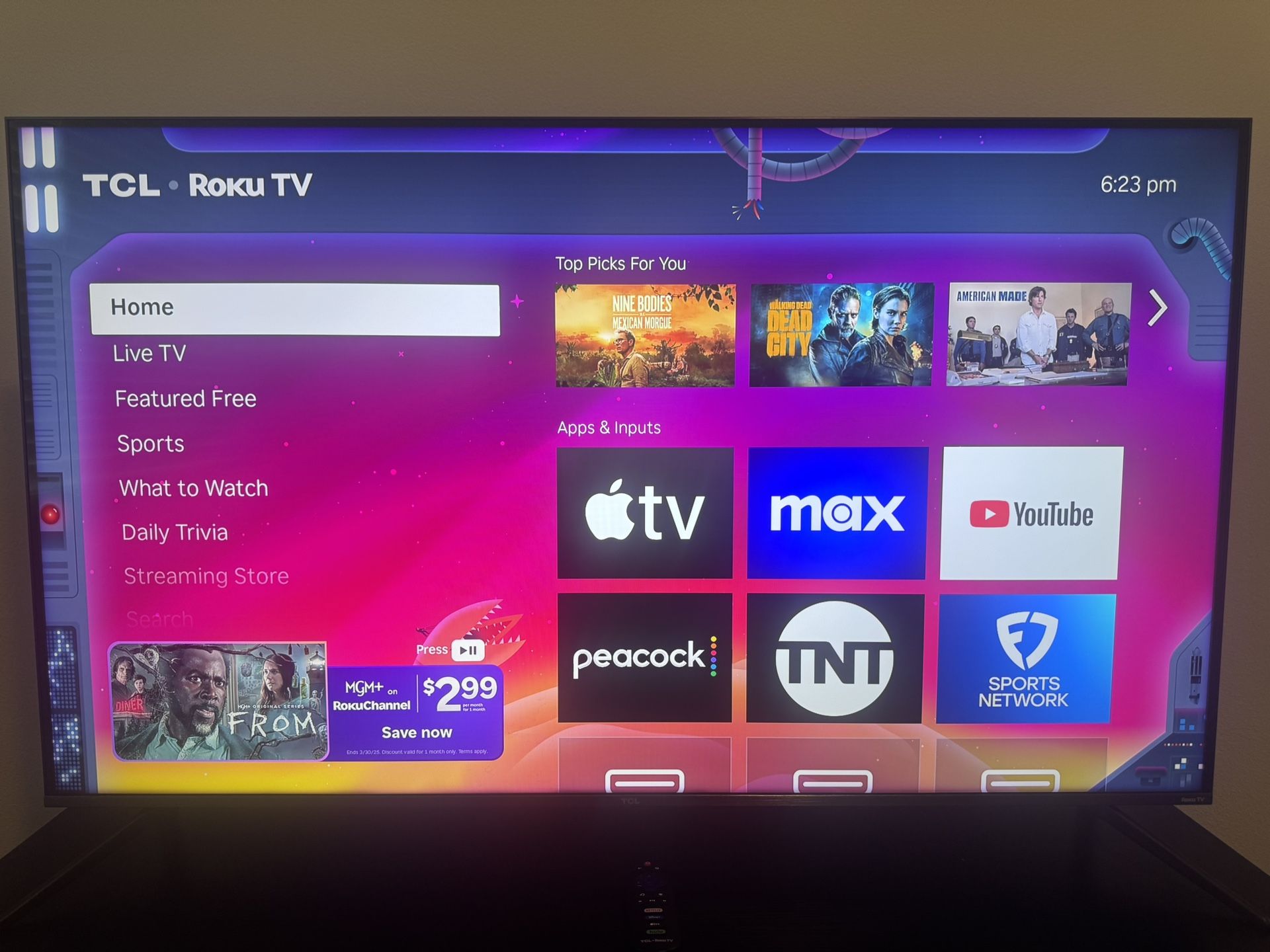 TCL - 50” Class 5 Series QLED 4K UHD Smart Roku TV