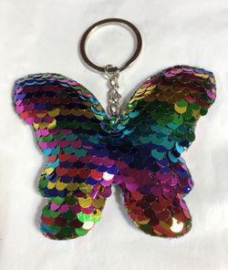 Multi Colored Butterfly Keychain