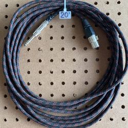 20 Feet Balanced Cable with Neutrik XLR female to 1/4” TRS male 
