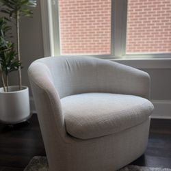 Round Swivel Chair - Article, Troy 32.5” Wicklow Grey