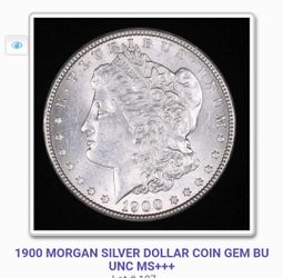 1900 MORGAN SILVER DOLLAR COIN GEM BU UNC MS+++