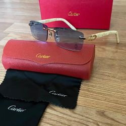 C White Blue Buff Sunglasses 