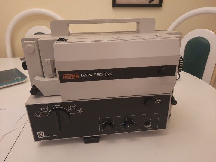 EUMIG MARK S 802--SUPER 8 SOUND PROJECTOR Powers On Reels Spin 