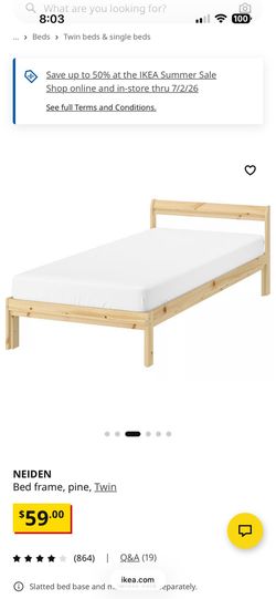 IKEA Neiden Twin Bed Frame ***Free