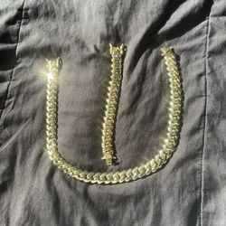 gold cuban link set