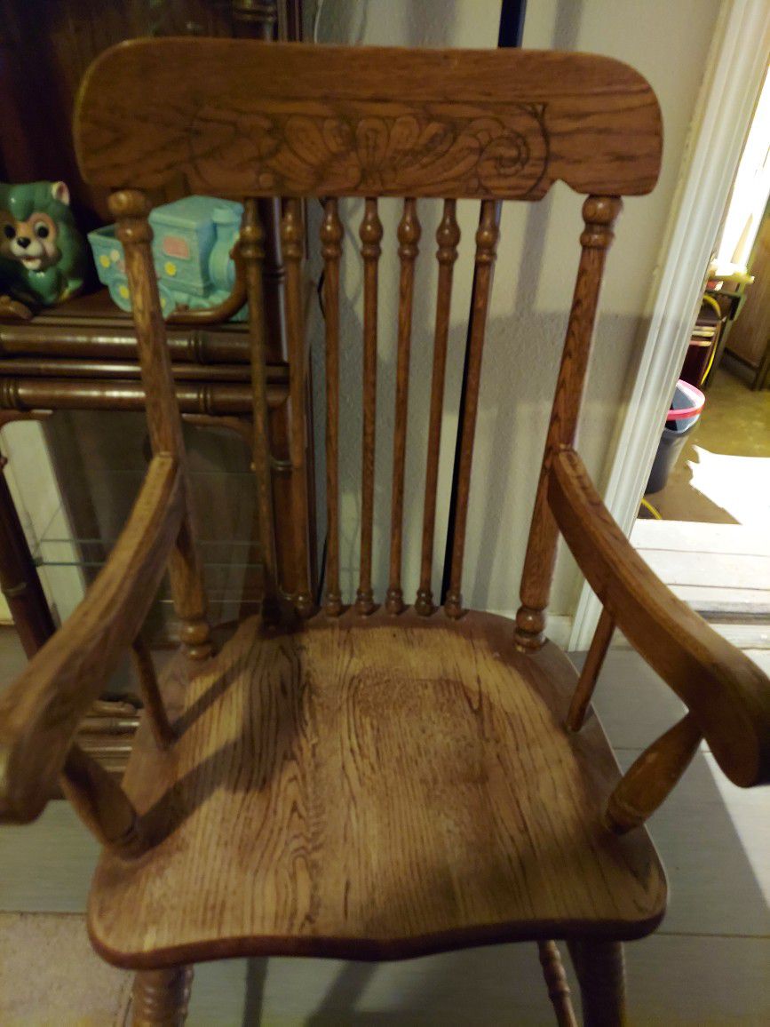 Antique Wood High Chair