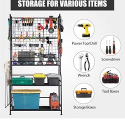 Mythinglogic Alloy Steel Tool Storage Organizer,Heavy Duty Tool Holder for Power Tool, Drill, Screwdriver, Wrench, Storage Shelf for Toolbox, Tool Che