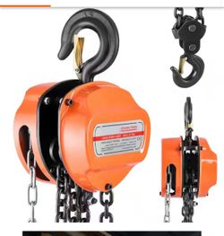 NEW IN BOX Shop SKYSHALO 2 Ton Hand Chain Hoist 10 ft. Come Along, 4,400 lbs. Capacity G80 Gal.vanized Carbon Steel with Double-Pawl Brake