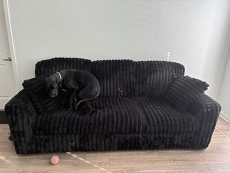 Suede couch