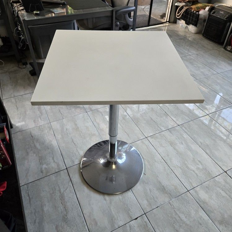 23.75 Inch Wood Adjustable Square Table in White,All Products : American Fashion Style Bags On Sale