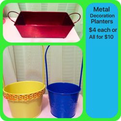 Metal decoration planters