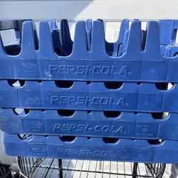 Vintage Pepi Cola 2 Liter Carry Crate Blue