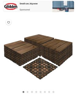 ❗️ 60% off msrp❗️Achim OutdoorZ Interlocking Wood Deck Tiles -Royal Mahogany - 27 Tiles (27 Sq.Ft.)