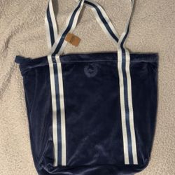 Victoria’s Secret Navy Blue Corduroy Tote 