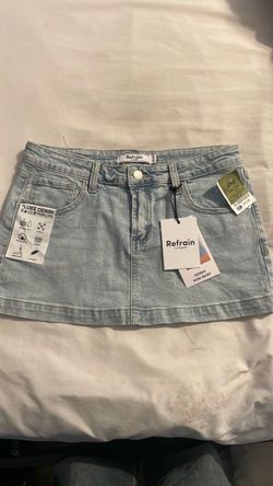 Refrain Los Angeles Denim Mini Skirt