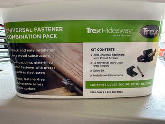 Trex Hideaway universal fasteners