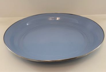 Pottery Barn Enamelware 16" Serving Tray Periwinkle Blue